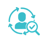 User verification icon with checkmark.