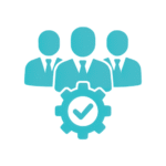 Team icon with settings check.